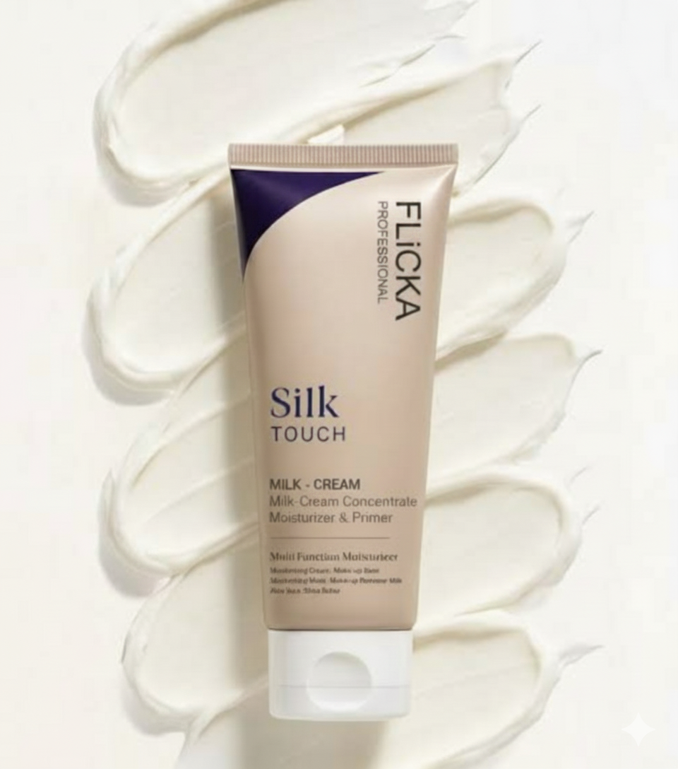 Flicka Silk Touch 3-in-1 Face Moisturizer & Primer | Long-Lasting Dewy Makeup Base | Pore Minimizer | For All Skin Types