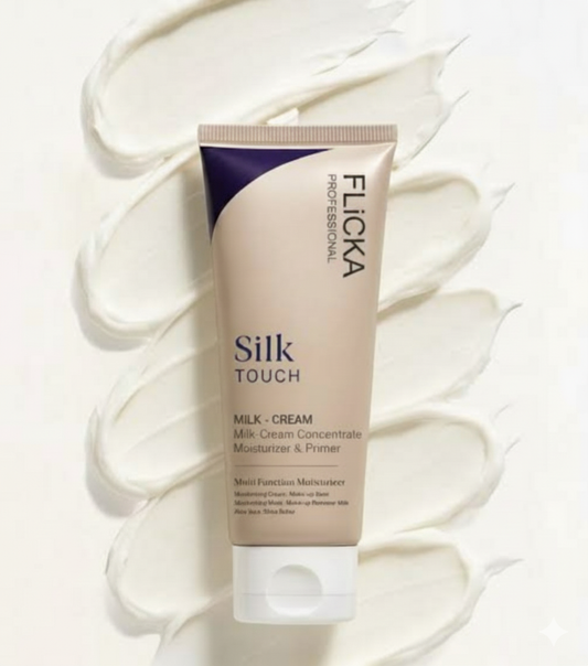 Flicka Silk Touch 3-in-1 Face Moisturizer & Primer | Long-Lasting Dewy Makeup Base | Pore Minimizer | For All Skin Types